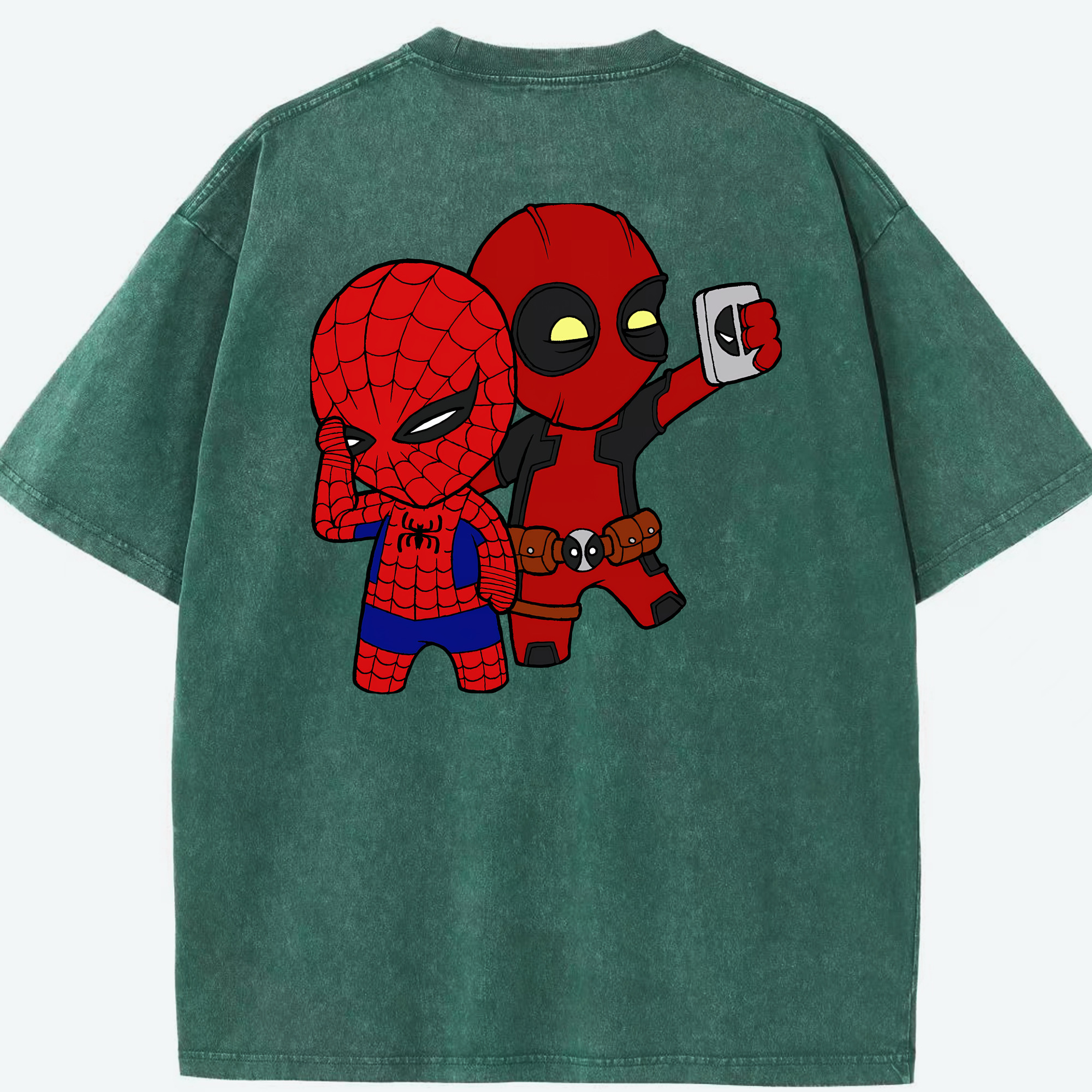 （画像用） Deadpool デッドプール 綿100% ヴィンテージ風 半袖Tシャツ（背面プリント）